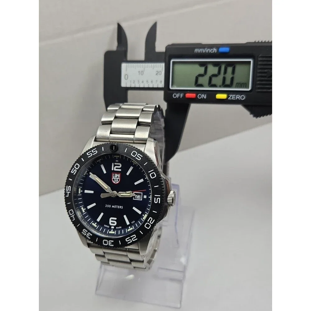Mens Luminox Pacific Diver 48mm Blue Dial Steel Watch Sapphire Swiss New Battery